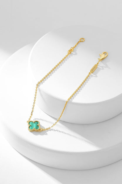 [ORA]CLOVER BRACELET MALACHITE 1 MOTIF