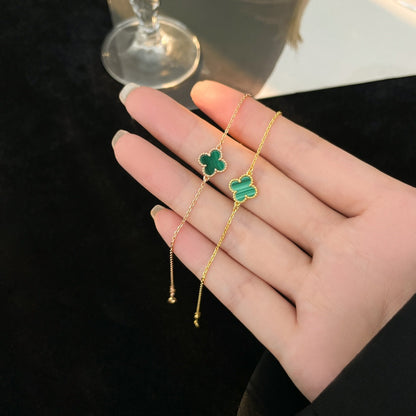 [ORA]CLOVER BRACELET MALACHITE 1 MOTIF