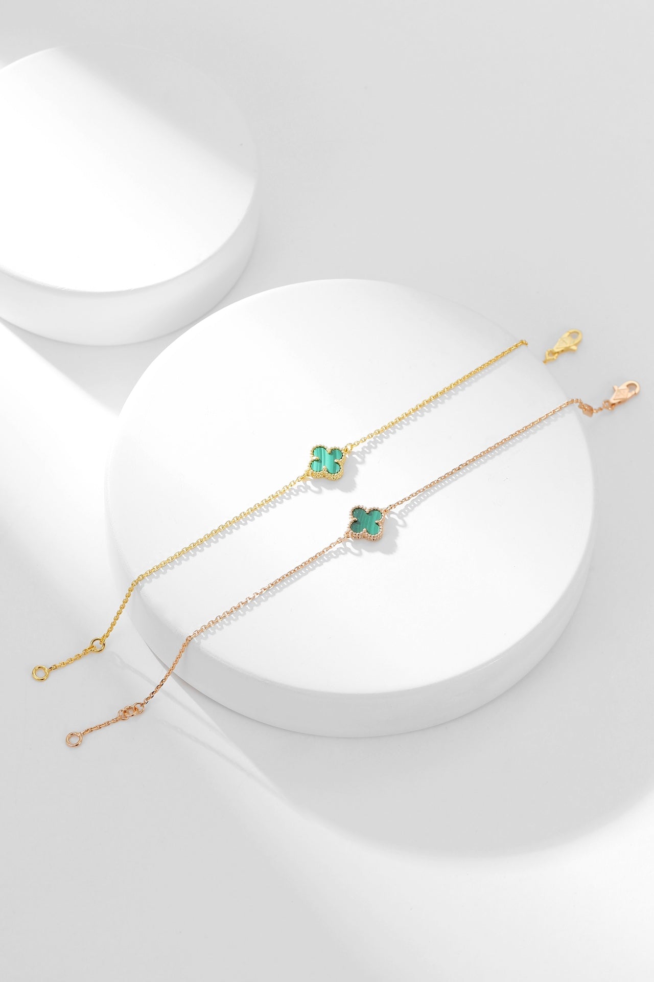 [ORA]CLOVER BRACELET MALACHITE 1 MOTIF