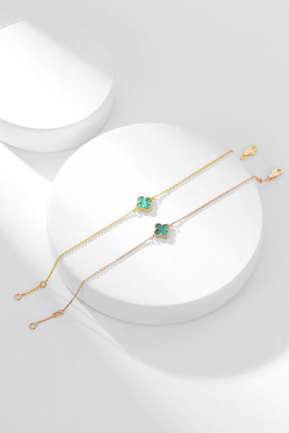 [ORA]CLOVER BRACELET MALACHITE 1 MOTIF