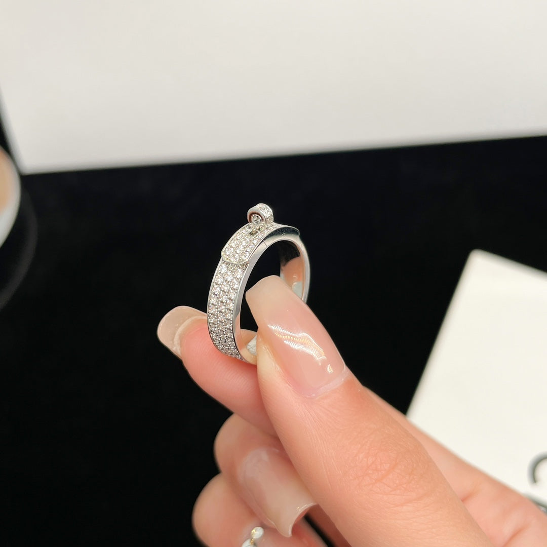 [ORA]KELLY SILVER DIAMOND RING