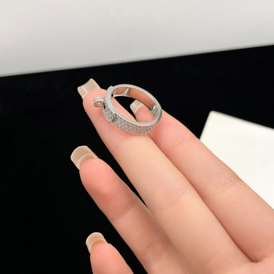 [ORA]KELLY SILVER DIAMOND RING