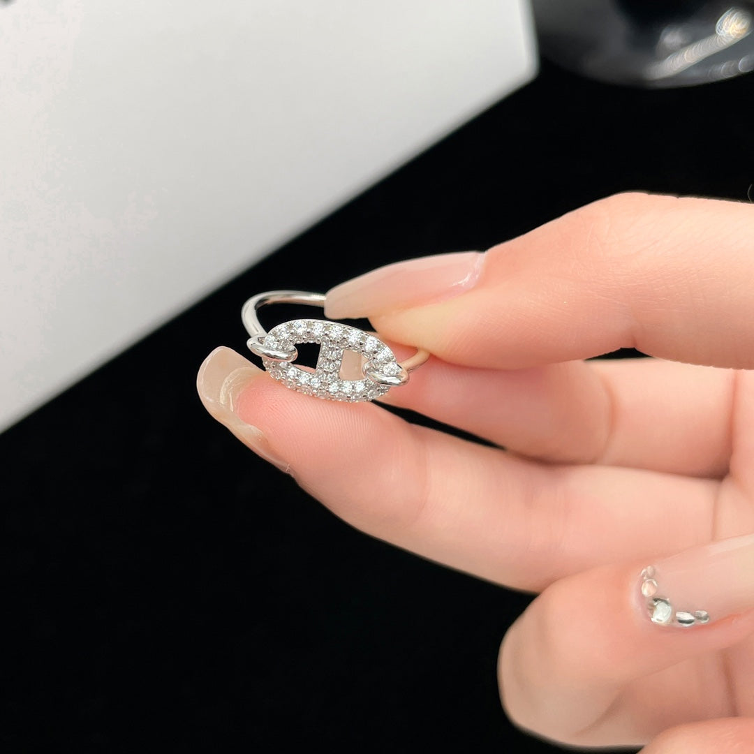 [ORA]RONDE SMALL SILVER DIAMOND RING