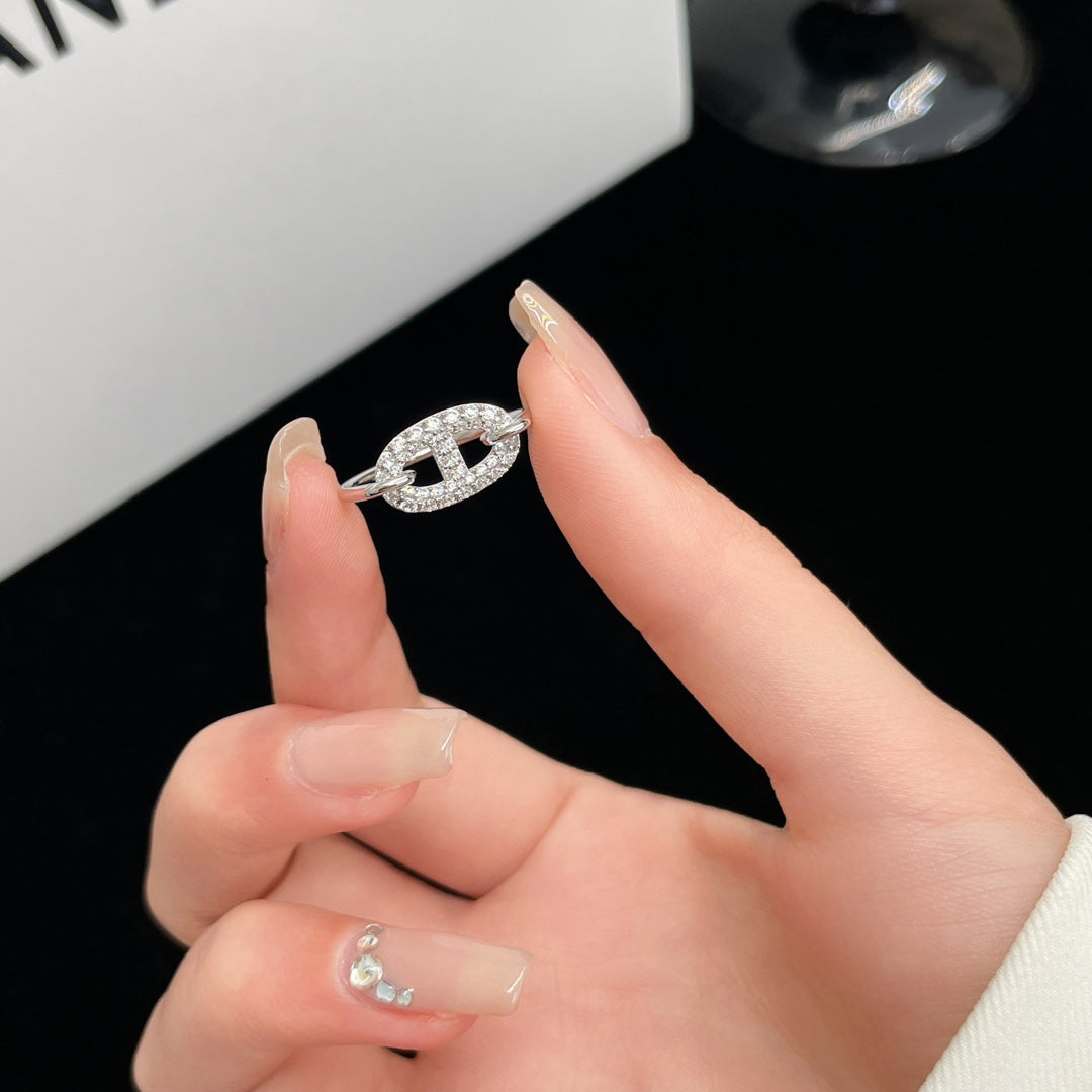 [ORA]RONDE SMALL SILVER DIAMOND RING