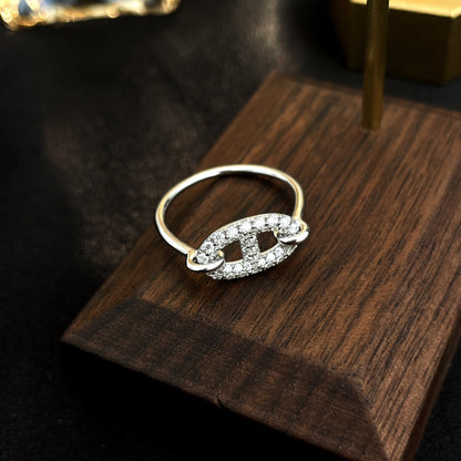 [ORA]RONDE SMALL SILVER DIAMOND RING