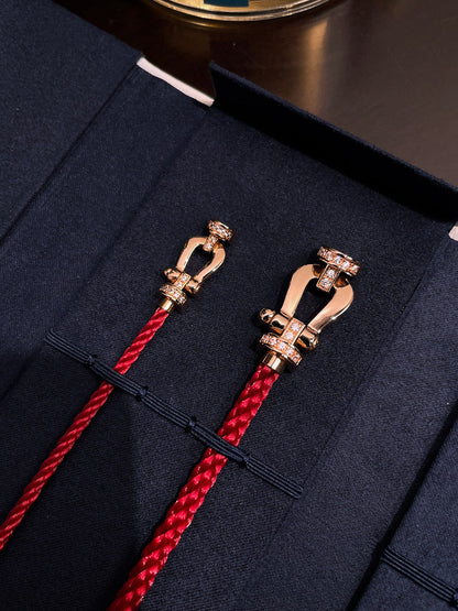 [ORA]FORCE 10 HALF DIAMOND PINK GOLD RED CORDERI LARGE AND MEDIUM MODEL