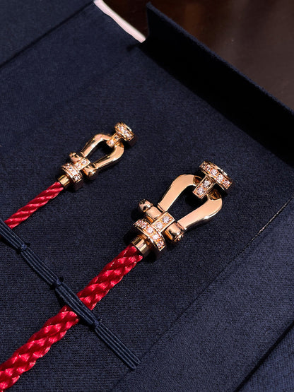 [ORA]FORCE 10 HALF DIAMOND PINK GOLD RED CORDERI LARGE AND MEDIUM MODEL