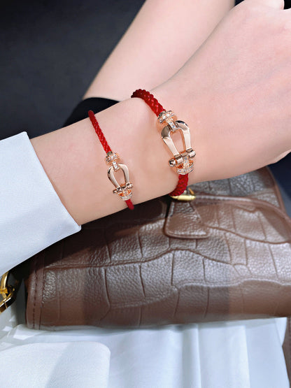 [ORA]FORCE 10 HALF DIAMOND PINK GOLD RED CORDERI LARGE AND MEDIUM MODEL