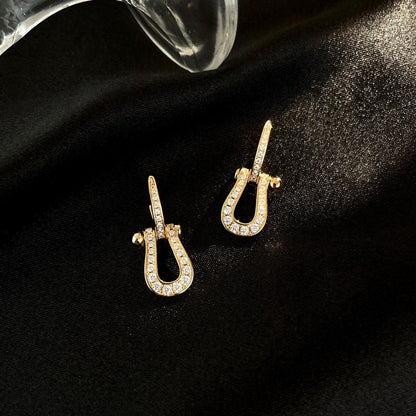 [ORA]FORCE 10 FULL DIAMOND DROP EARRINGS MEDIUM MODEL