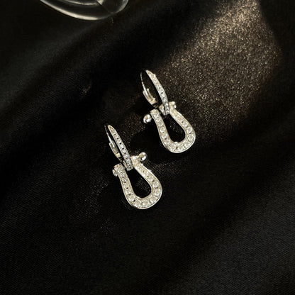 [ORA]FORCE 10 FULL DIAMOND DROP EARRINGS MEDIUM MODEL