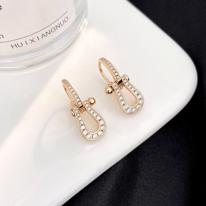 [ORA]FORCE 10 FULL DIAMOND DROP EARRINGS MEDIUM MODEL