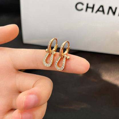 [ORA]FORCE 10 FULL DIAMOND DROP EARRINGS MEDIUM MODEL