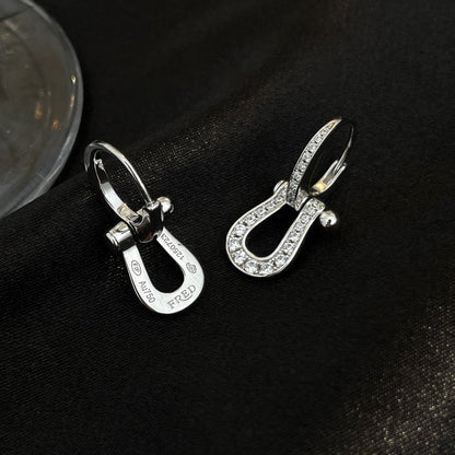[ORA]FORCE 10 FULL DIAMOND DROP EARRINGS MEDIUM MODEL