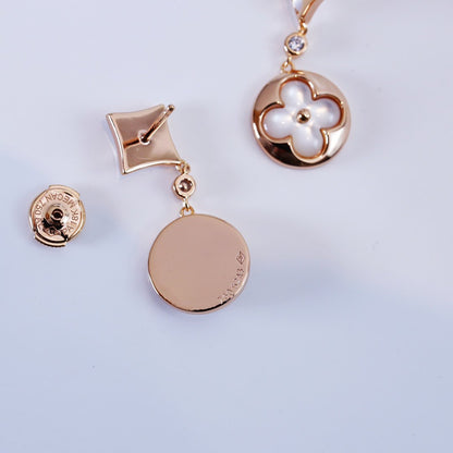 [ORA]STAR AND SUN PINK GOLD MOP DROP EARRINGS