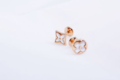[ORA]STAR AND SUN PINK GOLD MOP STUD EARRINGS