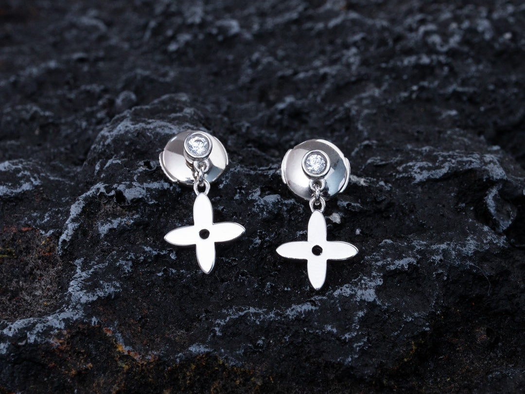 [ORA]VIDYLLE SILVER DIAMOND MINI DROP EARRINGS