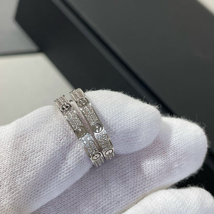 [ORA]LOVE DIAMOND SILVER HOOP EARRINGS