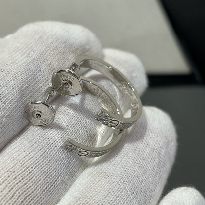 [ORA]LOVE DIAMOND SILVER HOOP EARRINGS