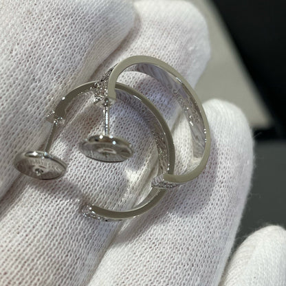 [ORA]LOVE DIAMOND SILVER HOOP EARRINGS