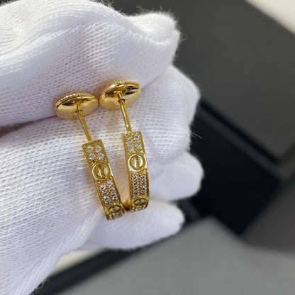 [ORA]LOVE DIAMOND GOLD HOOP EARRINGS