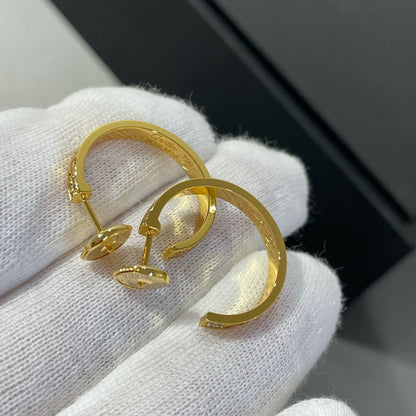 [ORA]LOVE DIAMOND GOLD HOOP EARRINGS