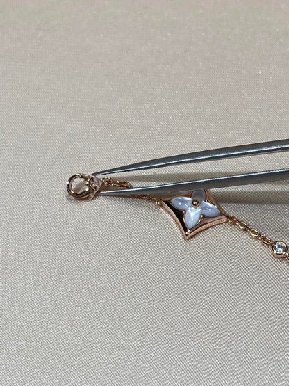 [ORA]STAR 4 MOTIF MOP DIAMOND PINK GOLD BRACELET