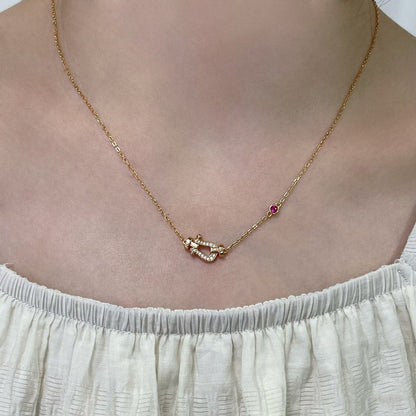 [ORA]FORCE 10 DIAMOND PINK GOLD NECKLACE