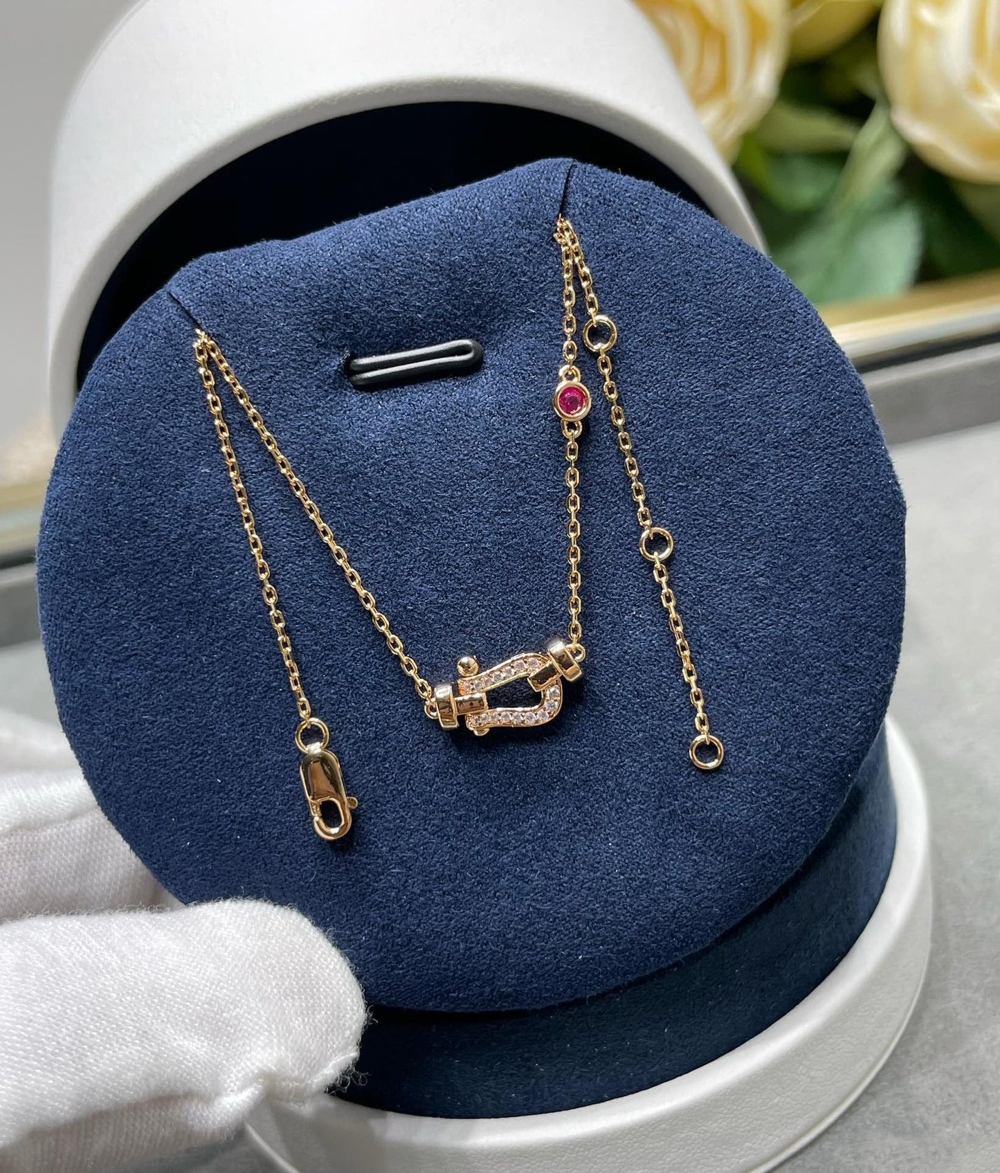 [ORA]FORCE 10 DIAMOND PINK GOLD NECKLACE