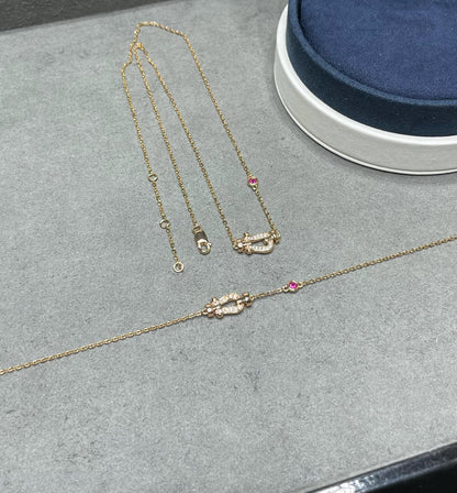 [ORA]FORCE 10 DIAMOND PINK GOLD NECKLACE