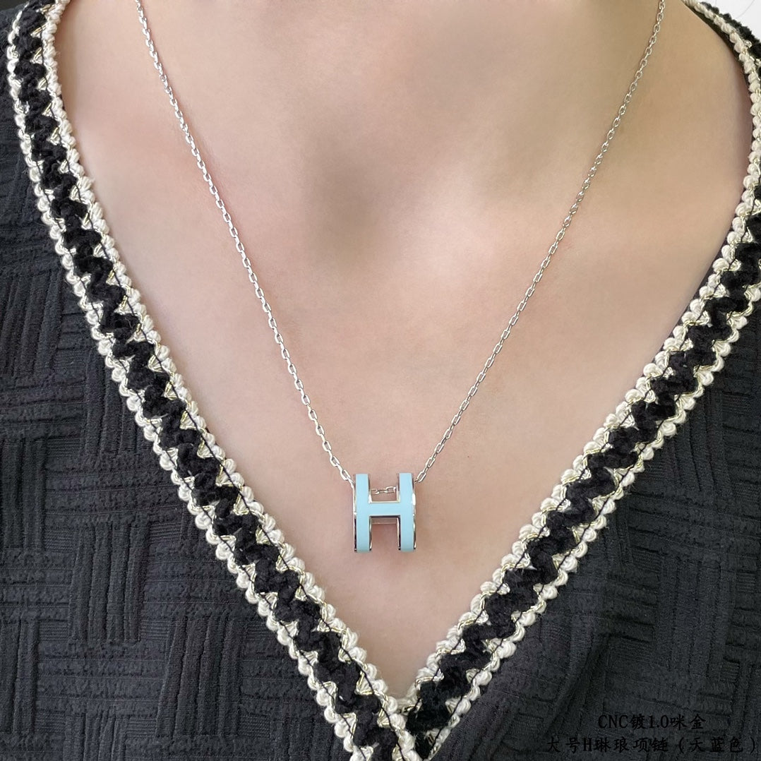 [ORA]POP H SKY BLUE NECKLACE