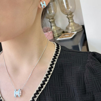 [ORA]POP H SKY BLUE NECKLACE