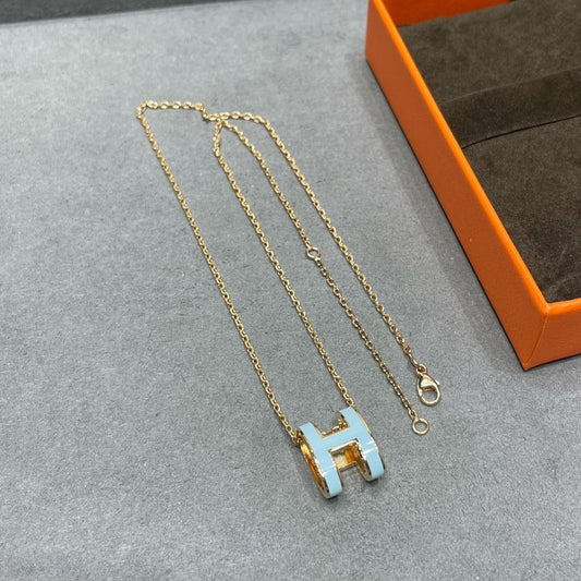 [ORA]POP H SKY BLUE NECKLACE