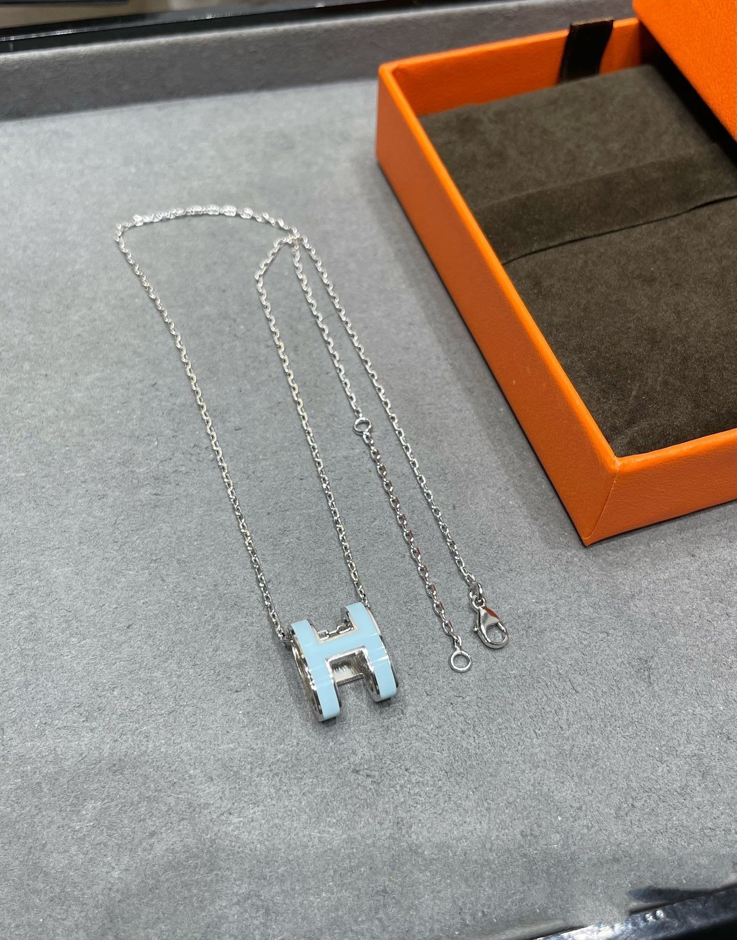 [ORA]POP H SKY BLUE NECKLACE