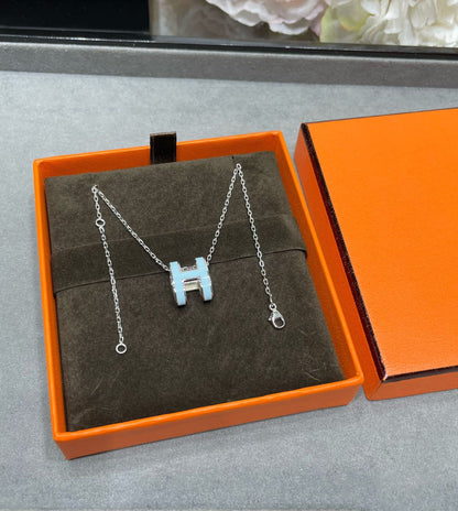 [ORA]POP H SKY BLUE NECKLACE