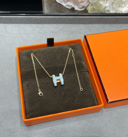 [ORA]POP H SKY BLUE NECKLACE