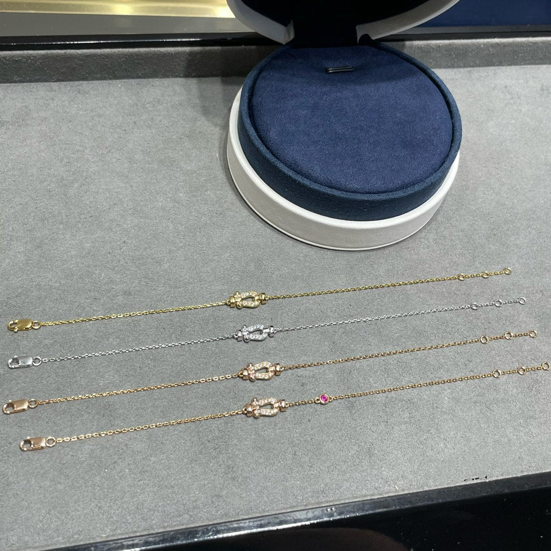 [ORA]FORCE 10 DIAMOND CHAIN LINK PINK GOLD BRACELET