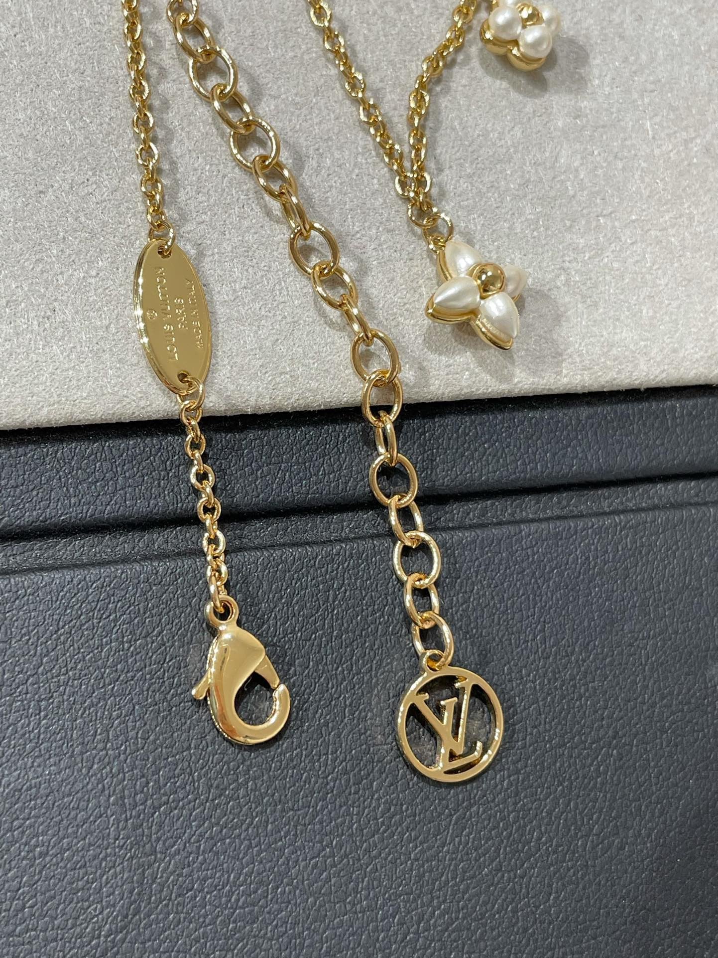 [ORA]FLOWERGRAM GOLD MOP DOUBLE ROW NECKLACE