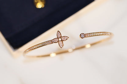 [ORA]IDYLLE GOLD OPEN BRACELET DIAMOND PAVED