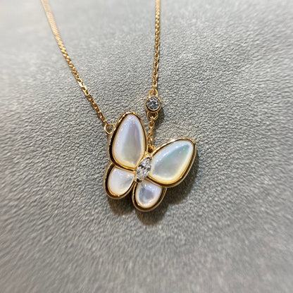 [ORA]BUTTERFLY MOP DIAMOND NECKLACE