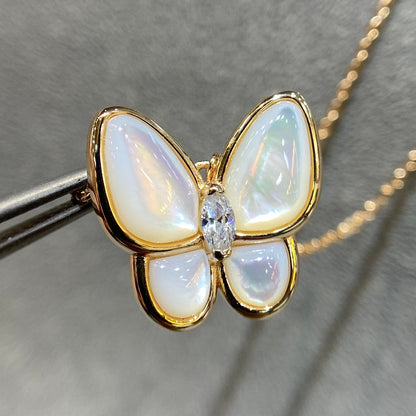 [ORA]BUTTERFLY MOP DIAMOND NECKLACE
