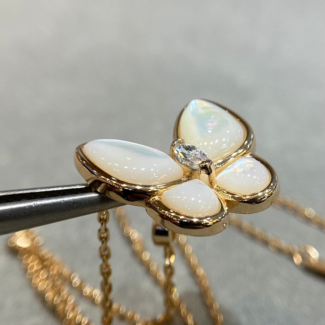 [ORA]BUTTERFLY MOP DIAMOND NECKLACE