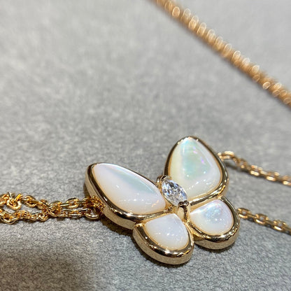 [ORA]BUTTERFLY MOP DIAMOND NECKLACE