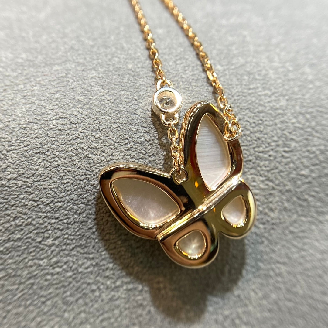 [ORA]BUTTERFLY MOP DIAMOND NECKLACE