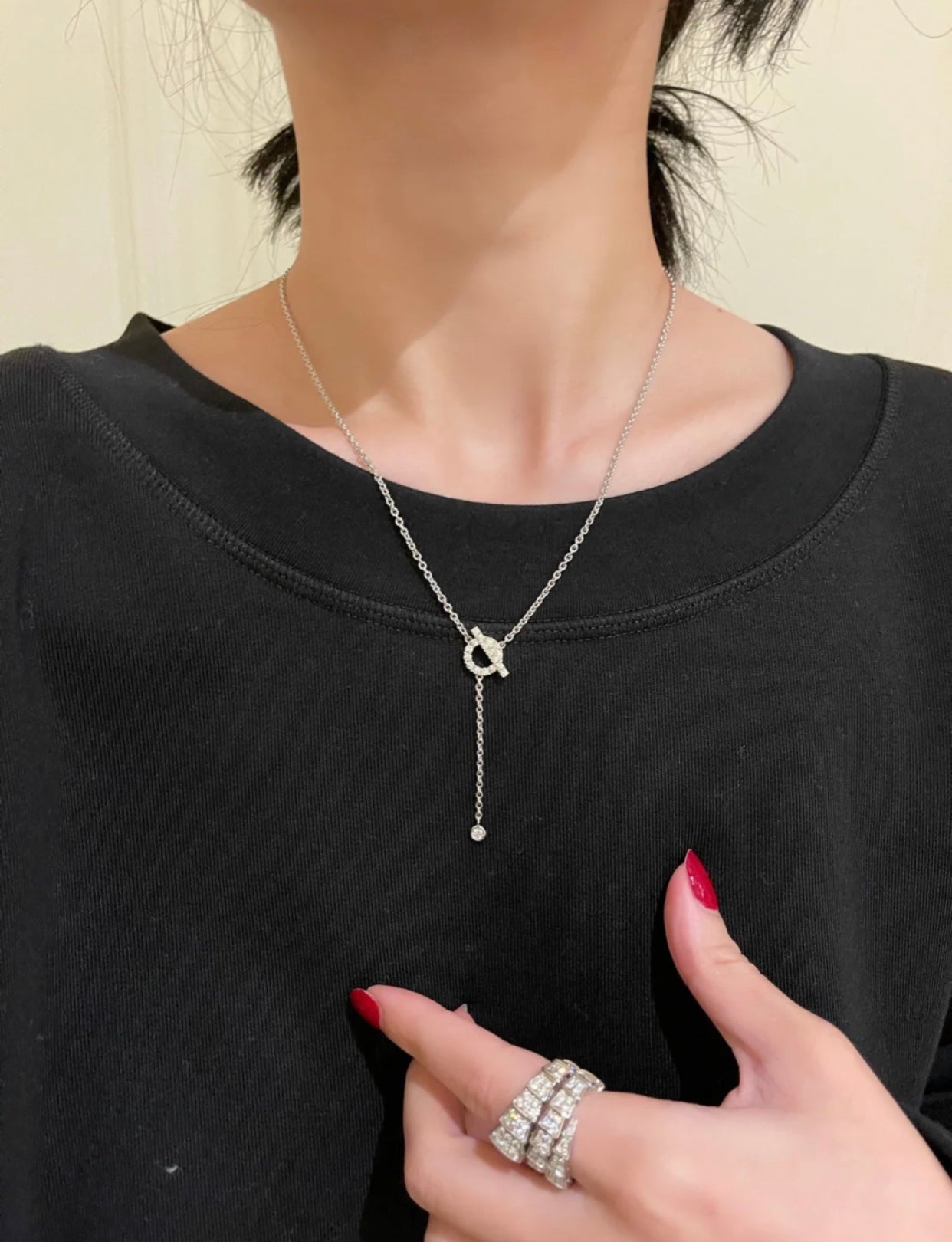 [ORA]FINESSE SILVER DIAMOND NECKLACE
