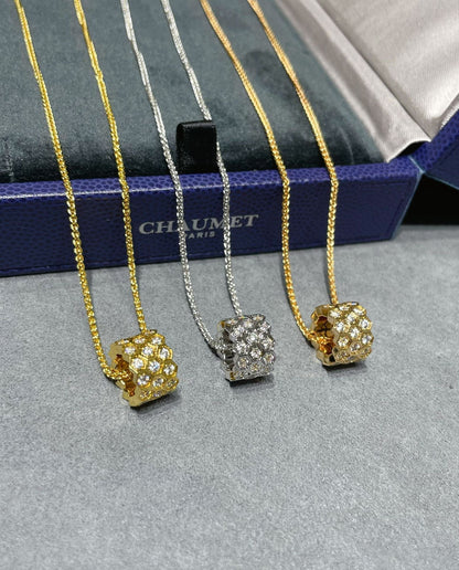 [ORA]BEE LOVE DIAMOND PAVED 3 ROW NECKLACE