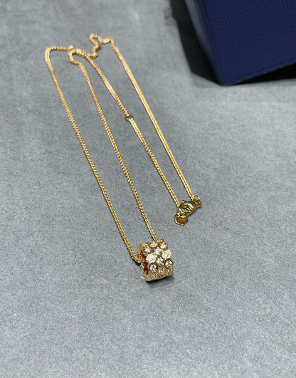 [ORA]BEE LOVE DIAMOND PAVED 3 ROW NECKLACE