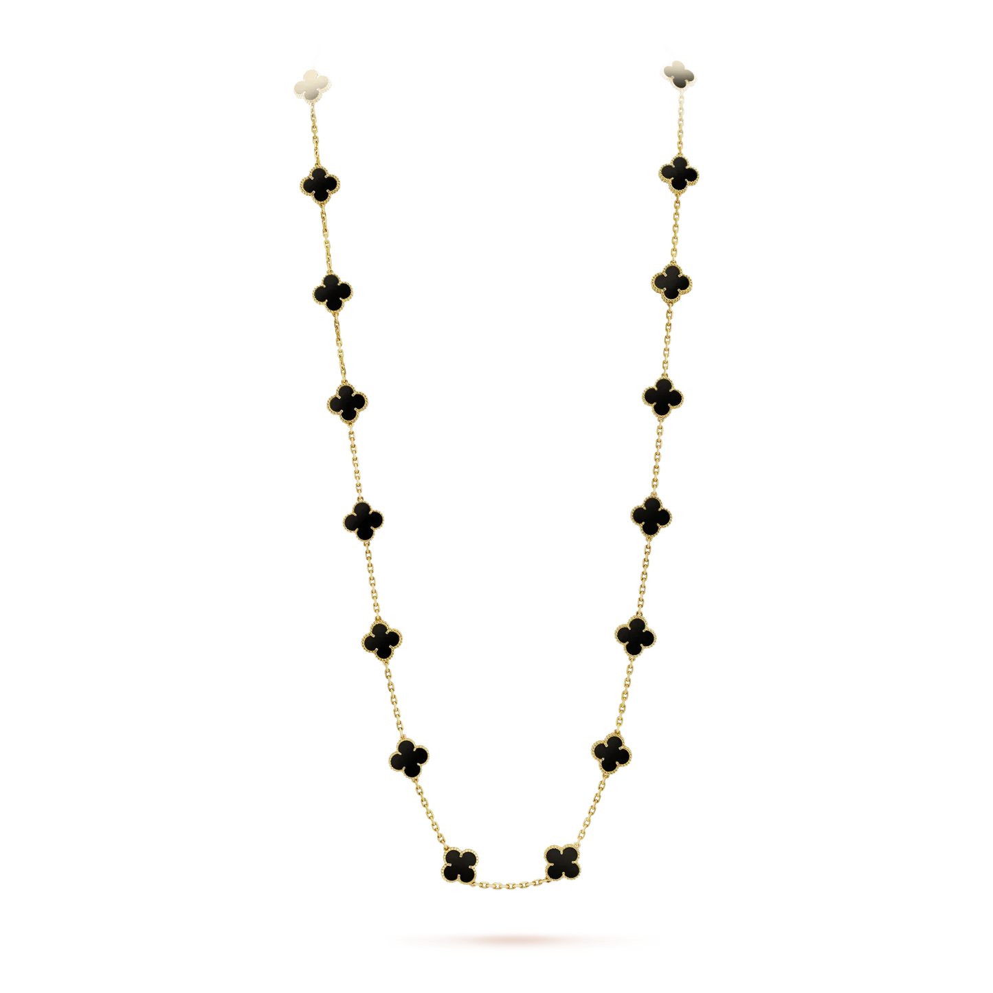 [ORA]CLOVER 20 MOTIFS ONYX NECKLACE