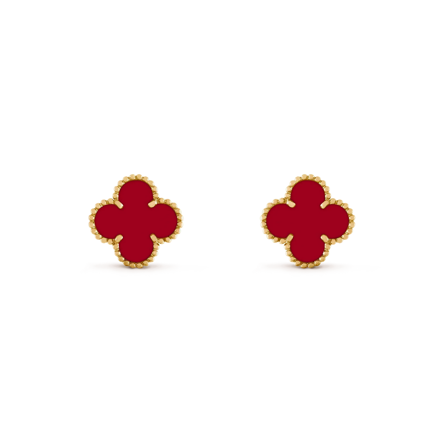 [ORA]CLOVER MEDIUM 1 MOTIFS CARNELIAN  EARRINGS