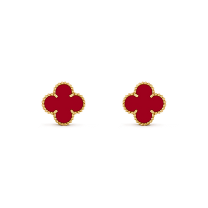 [ORA]CLOVER MEDIUM 1 MOTIFS CARNELIAN  EARRINGS