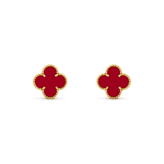 [ORA]CLOVER MEDIUM 1 MOTIFS CARNELIAN  EARRINGS